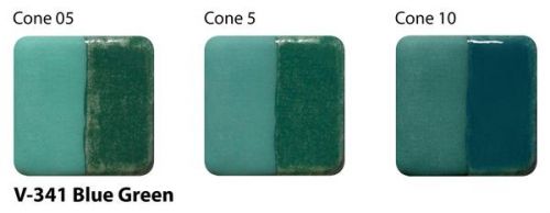 AMACO Velvet Underglaze V-341 - Blue Green - 2 fluid oz.